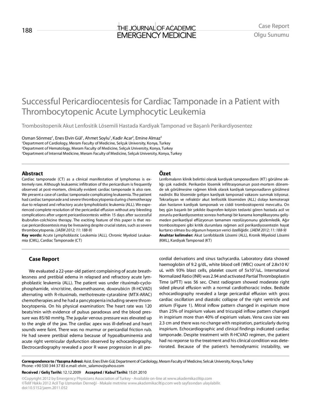 PDF-Successful Per27card27ocentes27s for Card27ac Tamponade