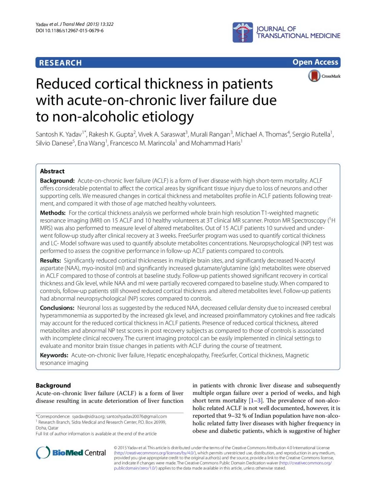 PDF-Page 2 of 12Yadav et al J Transl Med 2015 13322