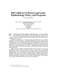 HIV/AIDS in US Prisons and Gaols:Epidemiology, Policy, and Programs(re