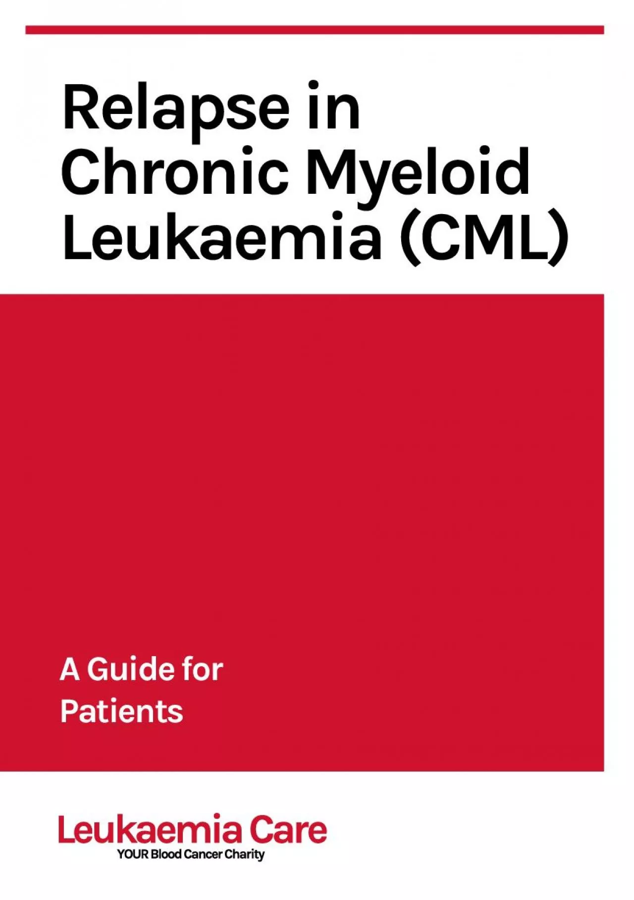 PDF-Relapse in Chronic Myeloid