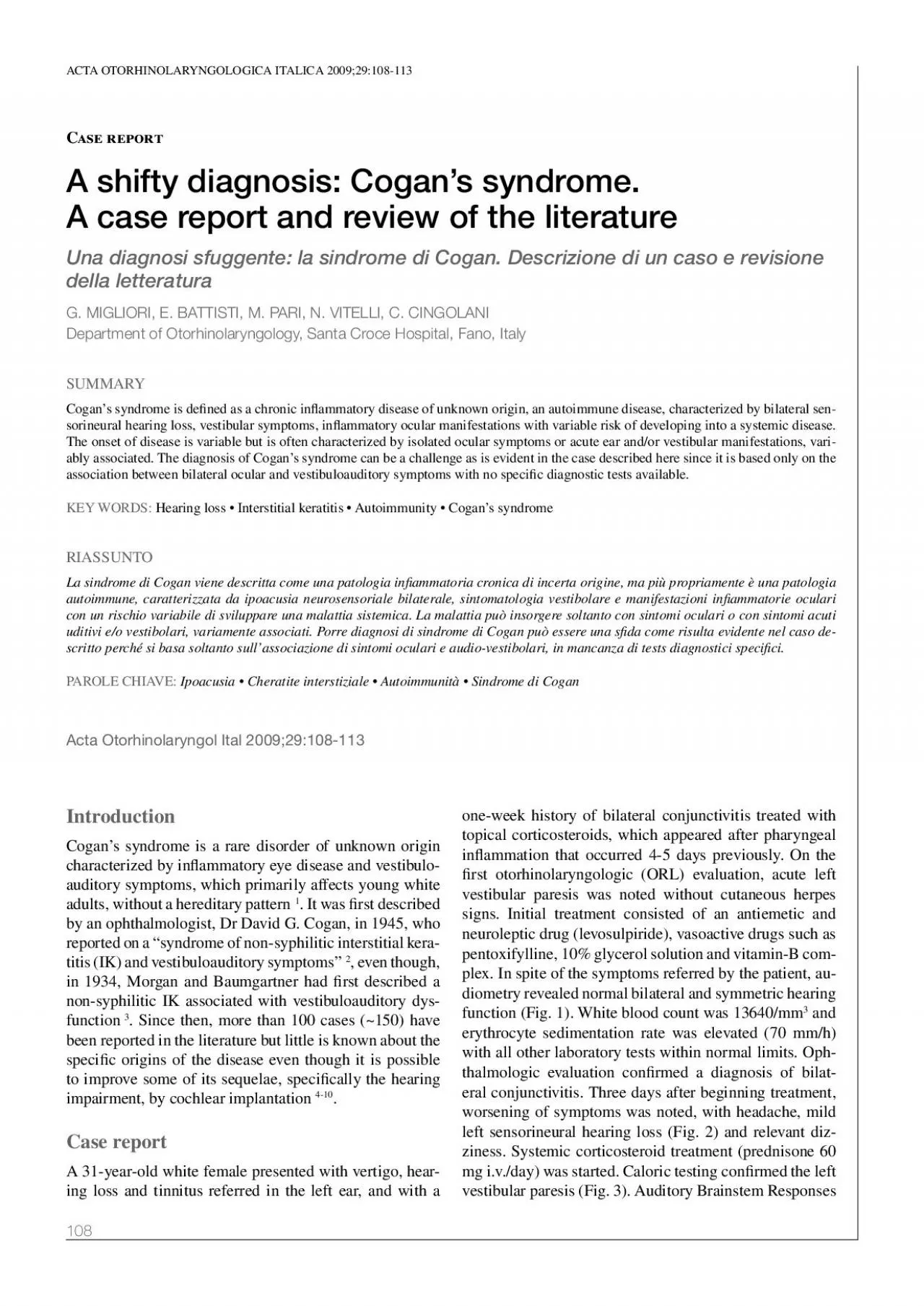 PDF-A shifty diagnosis Cogan146s syndrome