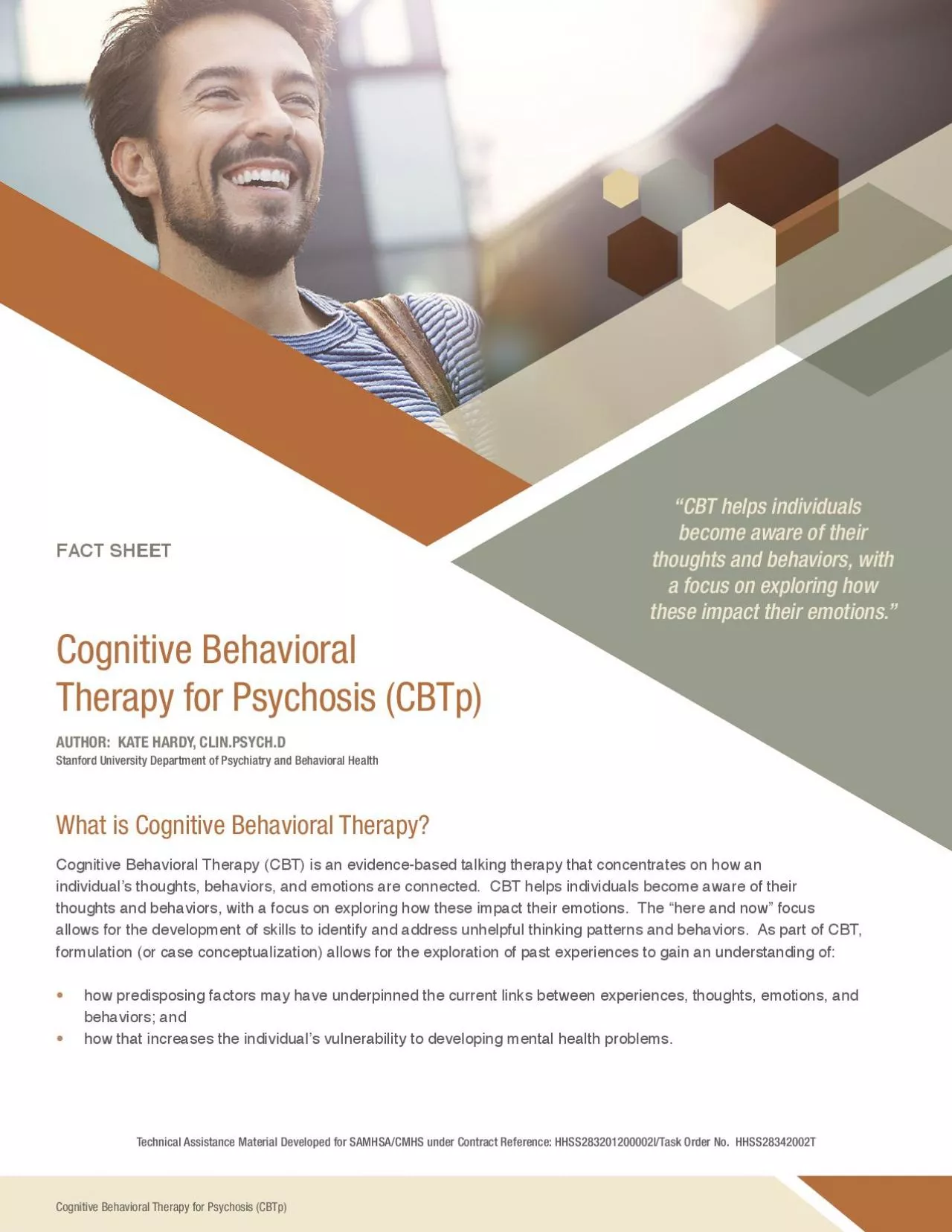 PDF-FACT SHEET Cognitive Behavioral Therapy for Psychosis CBTp AUTHOR K