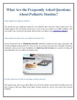 What Are the Frequently Asked Questions About Pediatric Dentists?