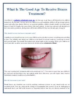 What Is The Good Age To Receive Braces Treatment?