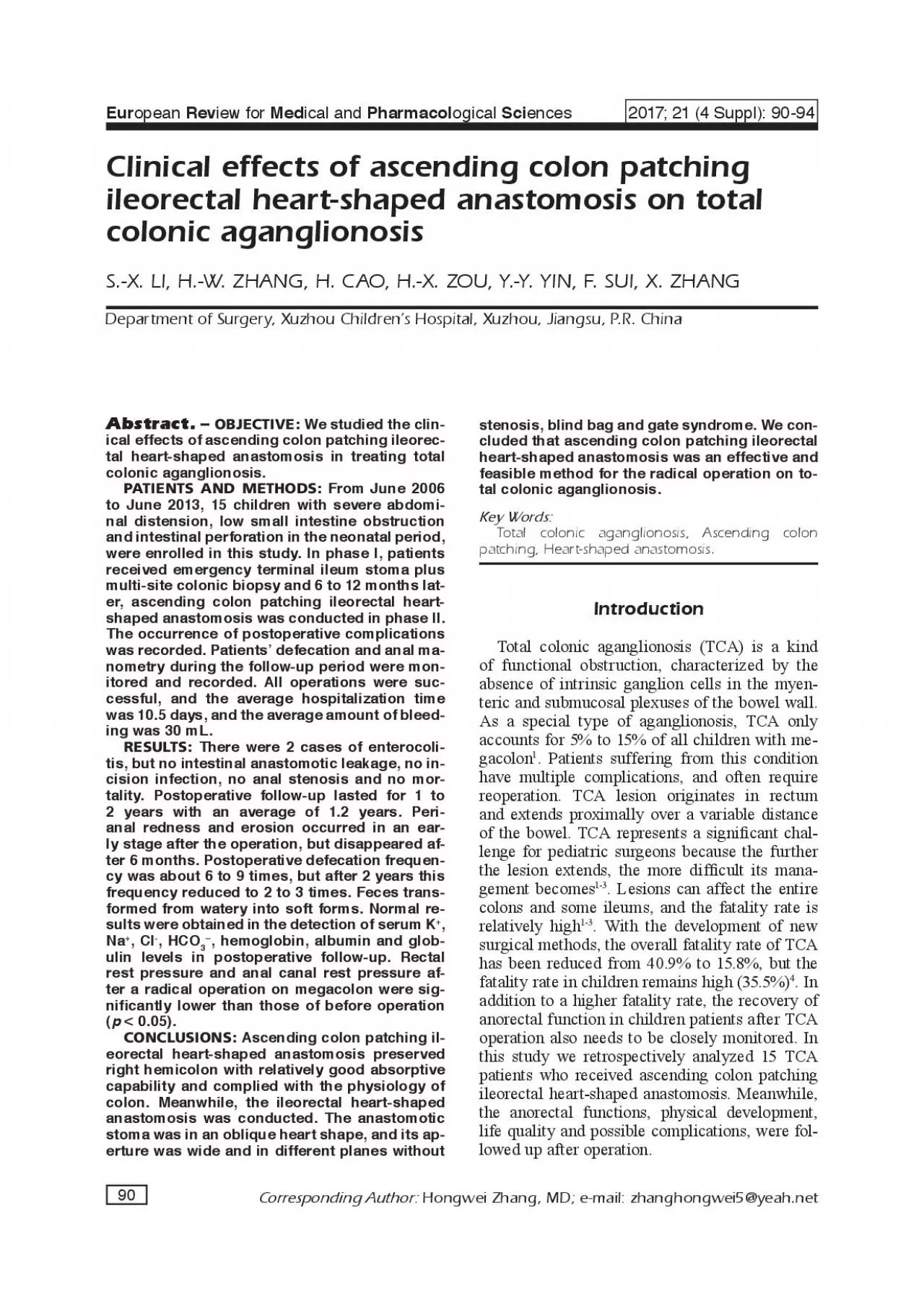Abstract OBJECTIVE We studied the clinical effects of ascending colo