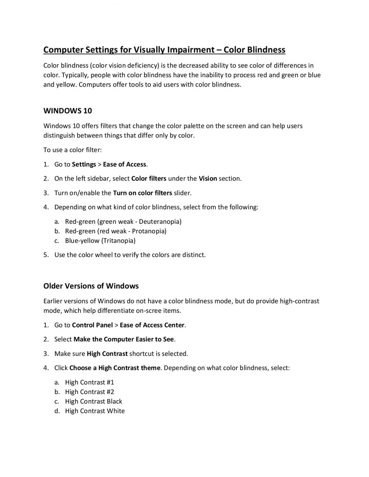 PDF-Computer Settings for Visually Impairment