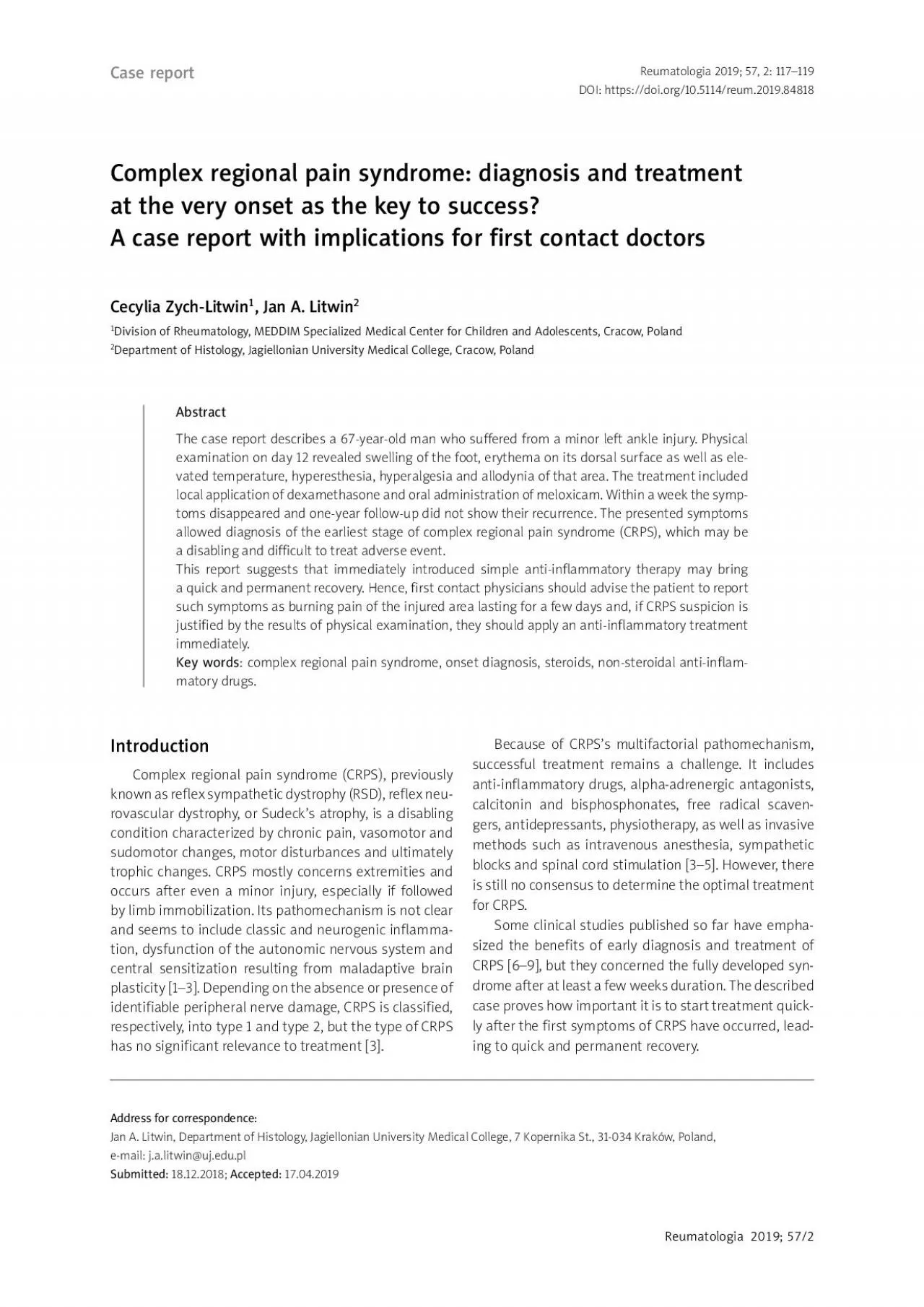 PDF-Case reportReumatologia 2019 57 2 117150119DOI httpsdoiorg