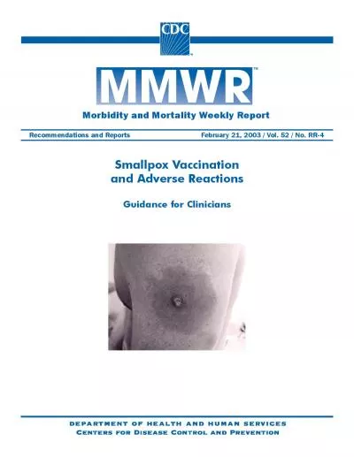 Morbidity and Mortality Weekly Report