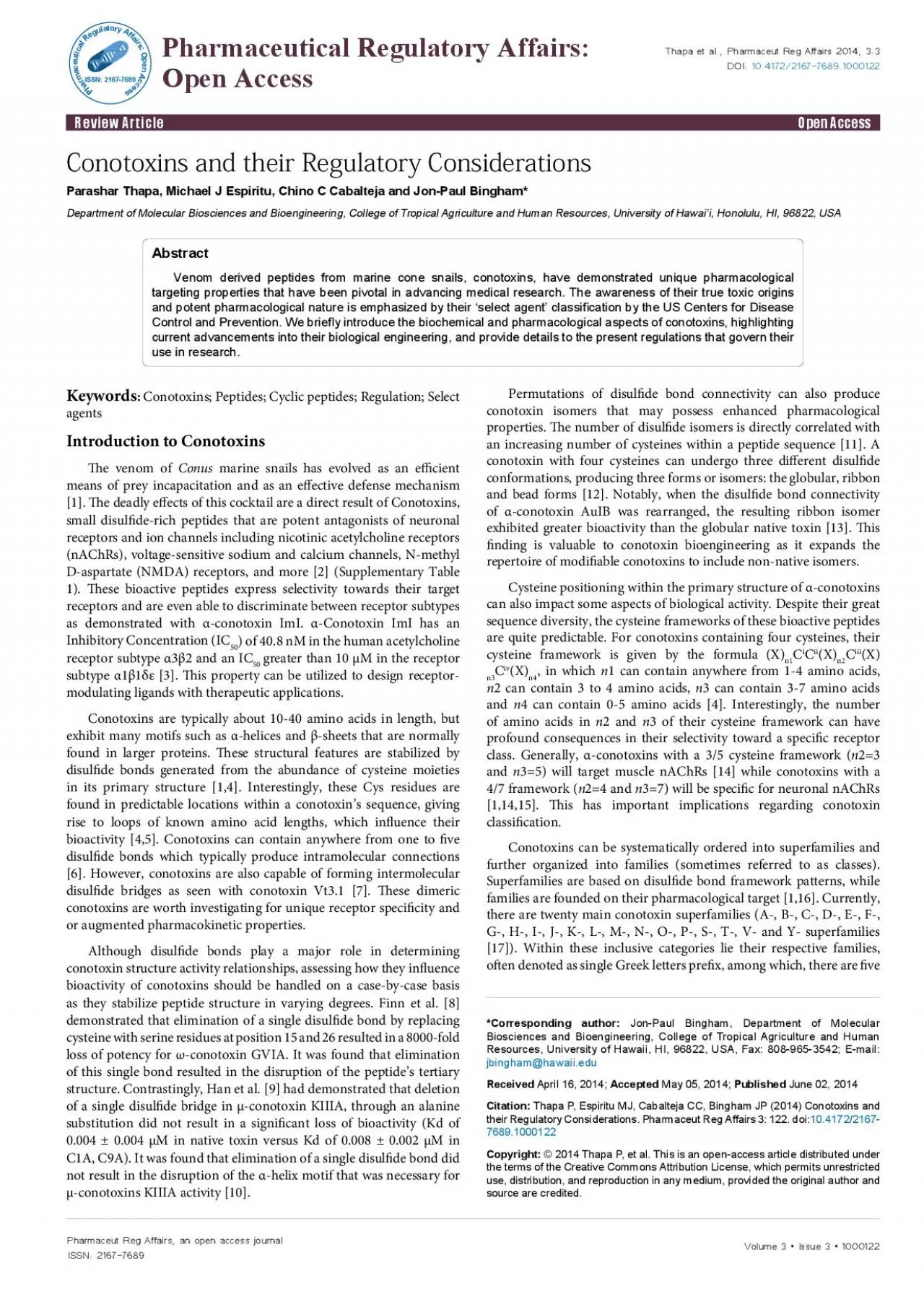 PDF-Department of Molecular Biosciences and Bioengineering College of Tro