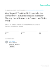 Gargling with Tea Catechin Extracts for the Prevention ofInfluenza Infection in Elderly