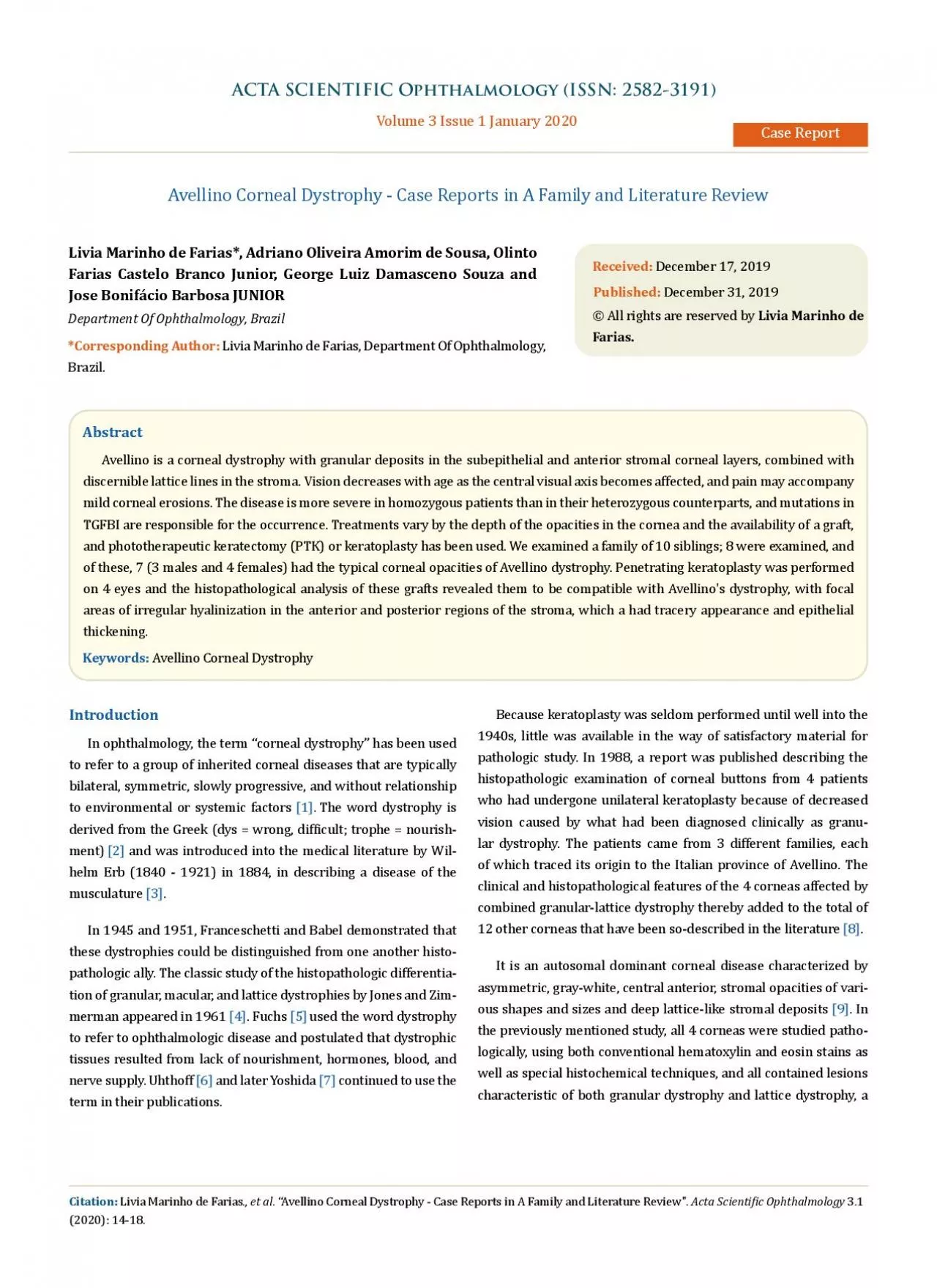 PDF-ACTA SCIENTIFIC Ophthalmology ISSN 25823191 Volume 3 Issue 1 J