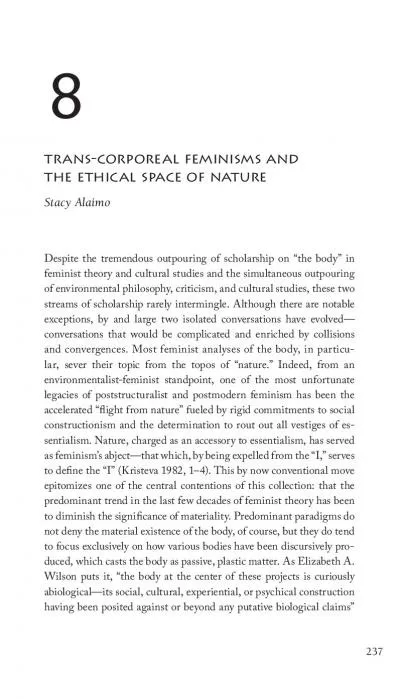 237transcorporeal feminisms and  the ethical space of natureStacy Ala