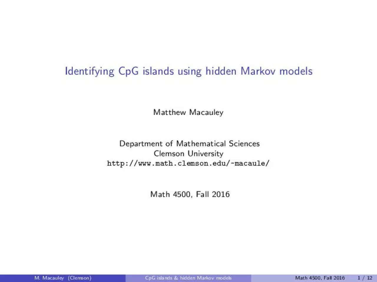 PDF-CpGislandsOnaDNAstrandacytosinefollowedbyguanineisadinucleotidecalled