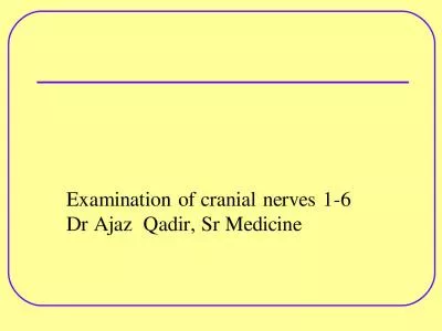 Examination of cranial nerves 1