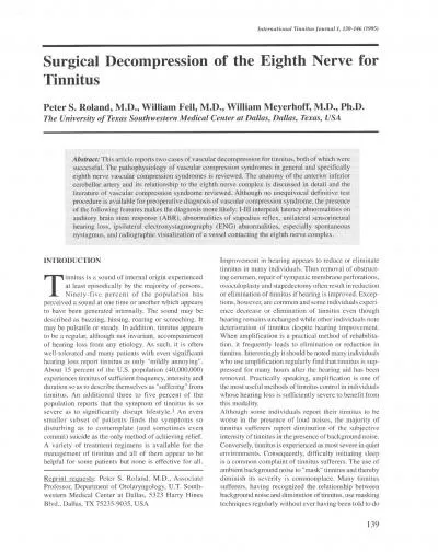 International Tinnitus Journal Vol 1 No2 1995 19 Ruby JR and Jann