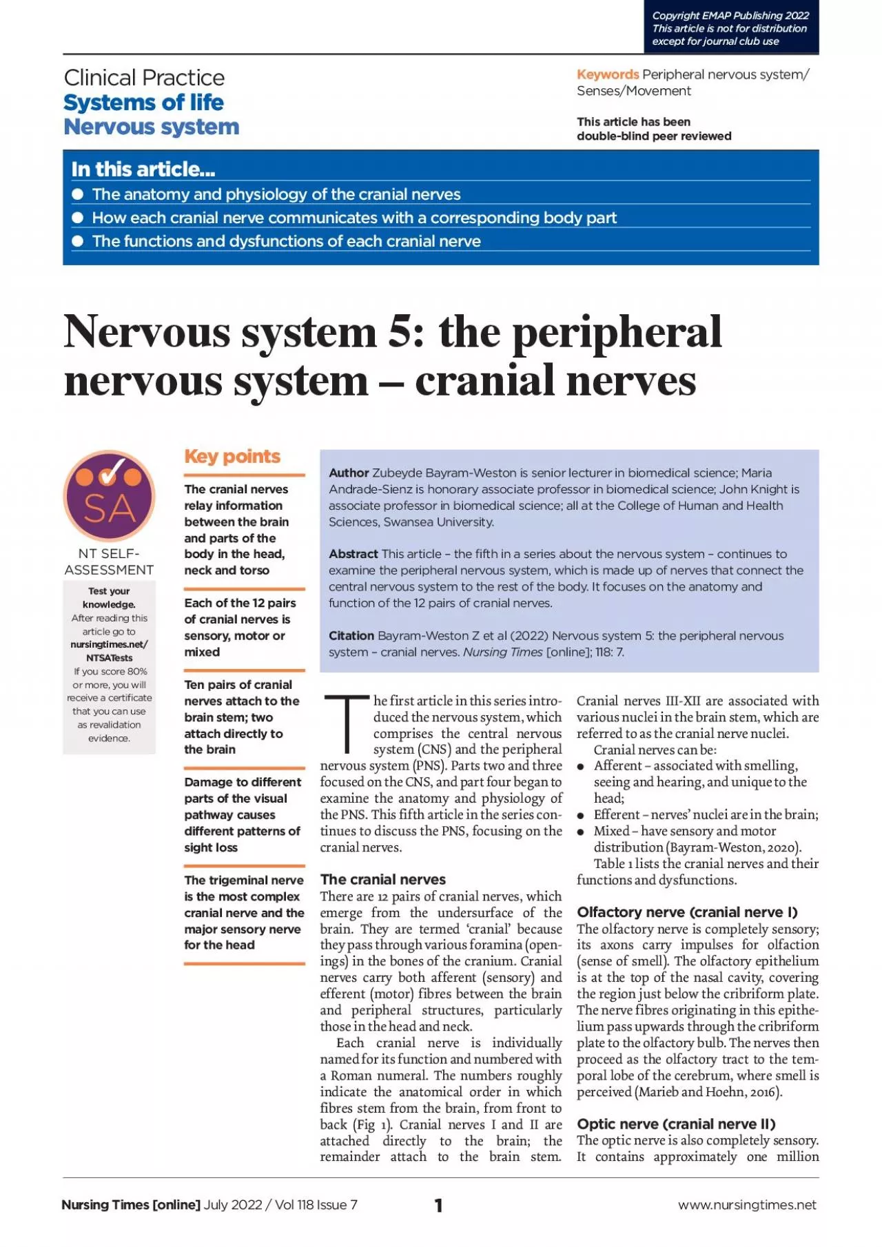 duced the nervous system which comprises the central nervous system