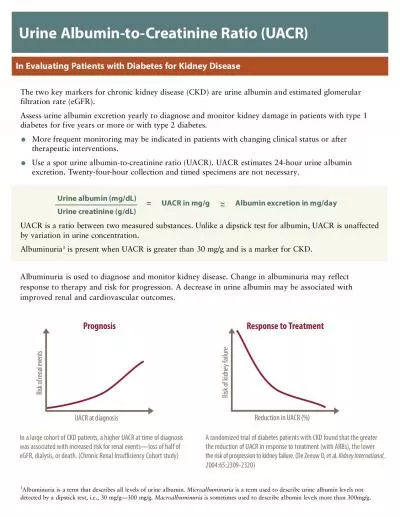 Urine AlbumintoCreatinine Ratio UACRIn Evaluating Patients with Di