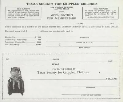 TO SIGNATURE _BANK Texas Society for Crippled Children tTEXAS SOCIET