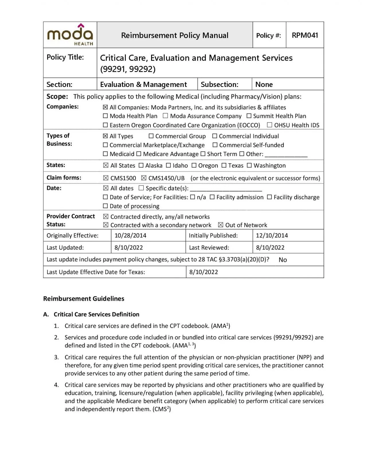 PDF-Reimbursement Policy ManualPolicy RPM041