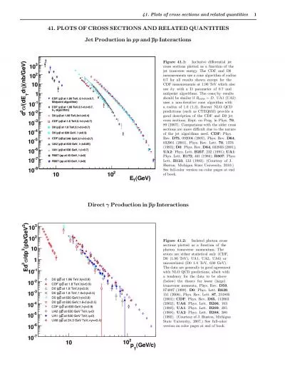 41Plotsofcrosssectionsandrelatedquantities