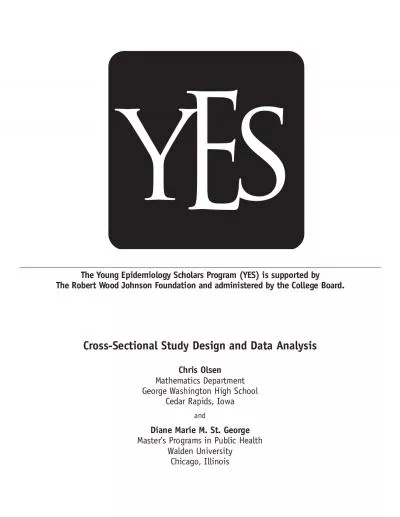 CrossSectional Study Design and Data Analysisathematics DepartmentGeo