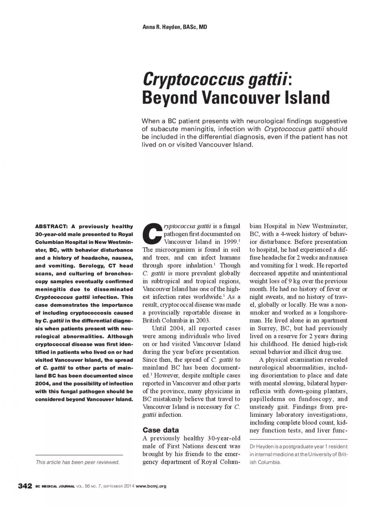 PDF-Chaturvedi V Chaturvedi S Cryptococcus gattii A resurgent fungal pa