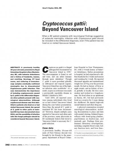 Chaturvedi V Chaturvedi S Cryptococcus gattii A resurgent fungal pa