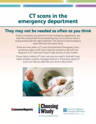 CT scans in the