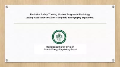 Radiation Safety Training Module Diagnostic Radiology