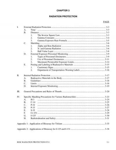 SSC RADIATION PROTECTION 0