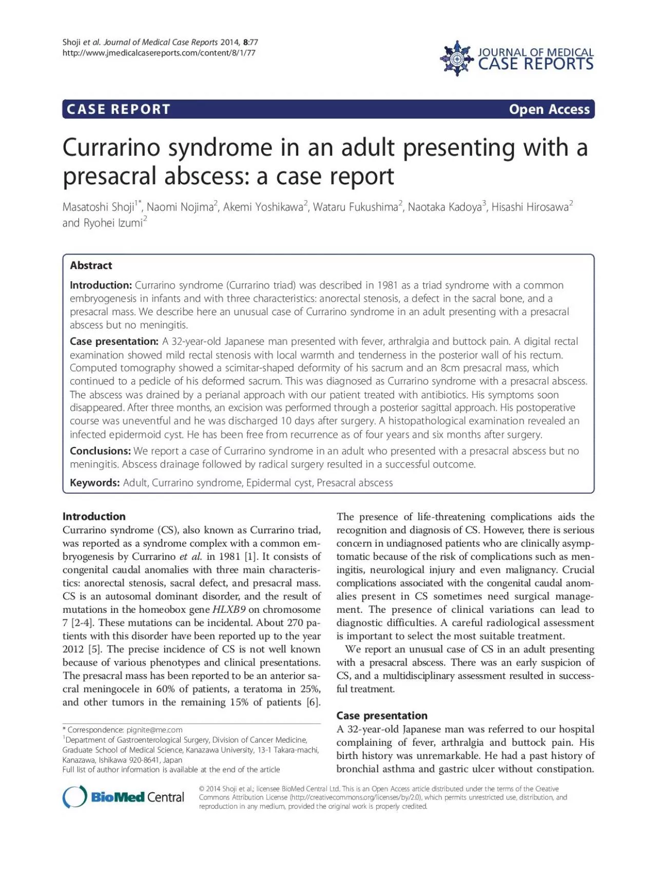 PDF-CASEREPORTOpenAccessCurrarinosyndromeinanadultpresentingwithapresacral