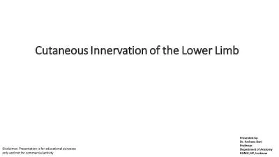 Cutaneous Innervation of the Lower