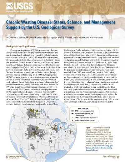 Chronic Wasting Disease Status Science and Management