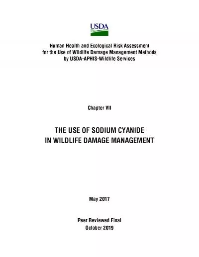 Human Health and Ecological Risk Assessment for the Use of Wildlife Da