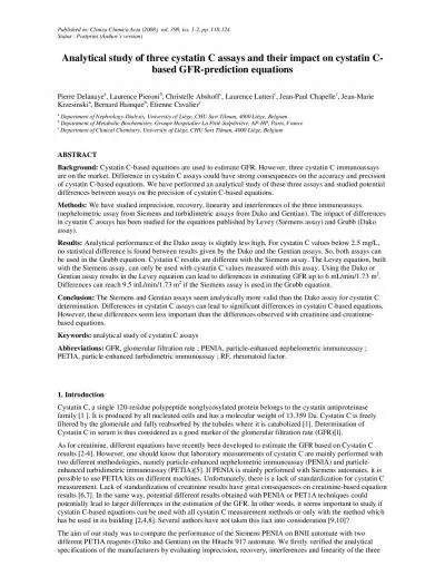 Published in Clinica Chimica Acta 2008 vol 398 iss 12 pp 118