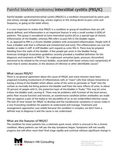 interstitial cystitis PBSIC