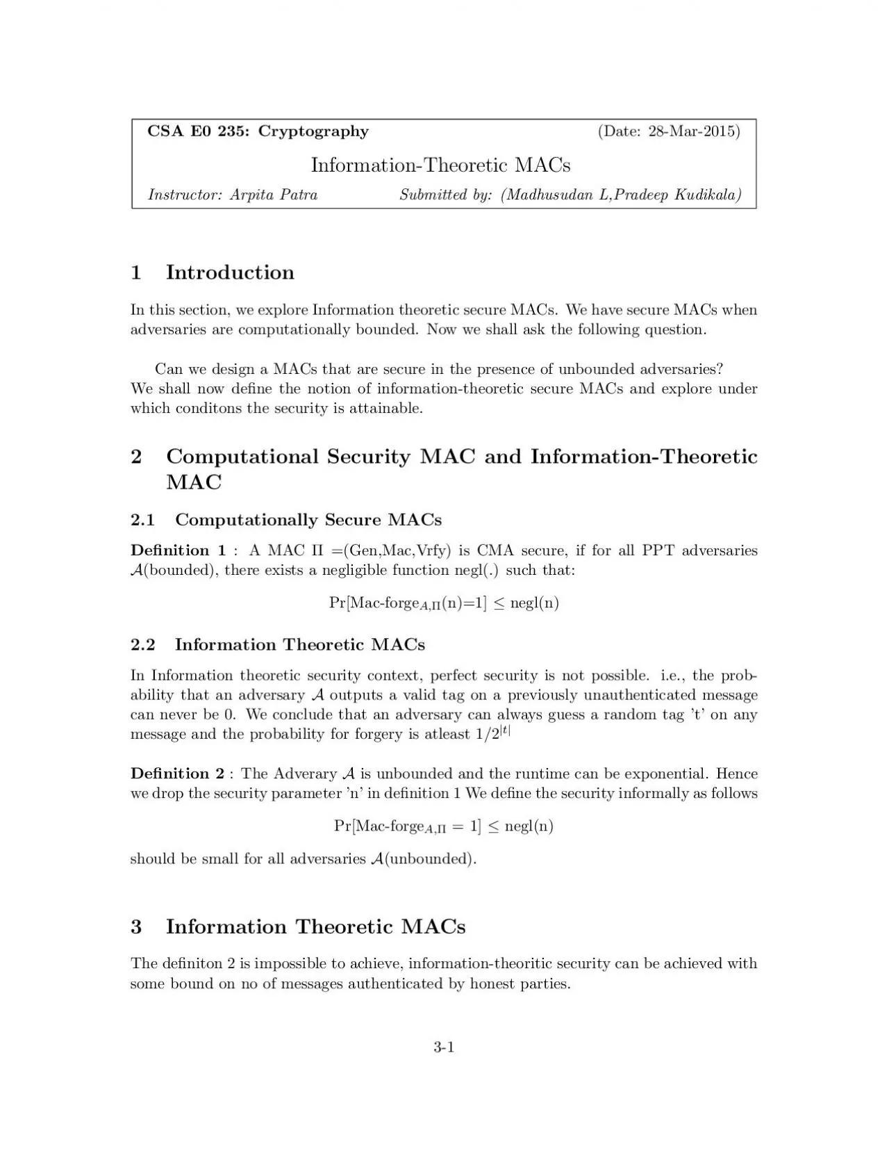 PDF-31OnetimemessageauthenticationThisisthebasicsettingwherethepartiesau