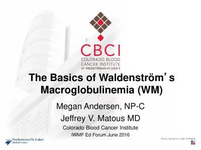 The Basics of Waldenstrm