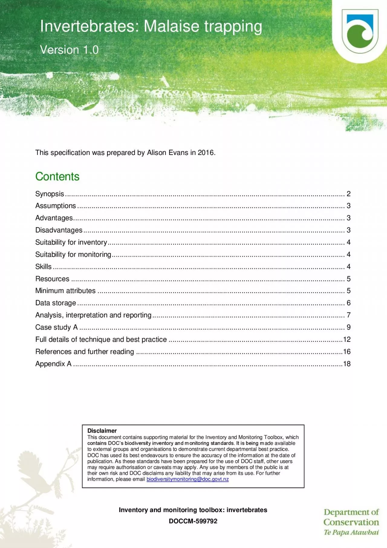 PDF-Inventory and monitoring toolbox