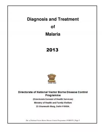 Dte of National Vector Borne Disease Control Programme NVBDCP