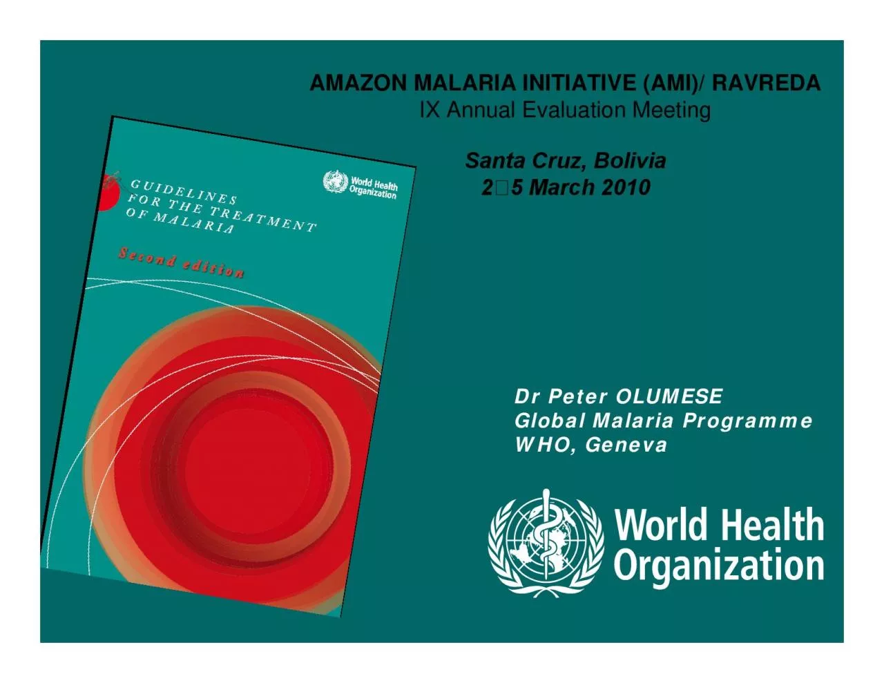 PDF-Dr Peter OLUMESEGlobal Malaria ProgrammeWHO Geneva