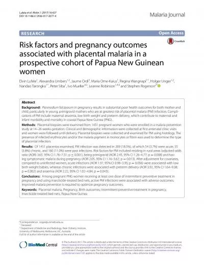 Page 2 of 10Lufele et al Malar J  2017 16427