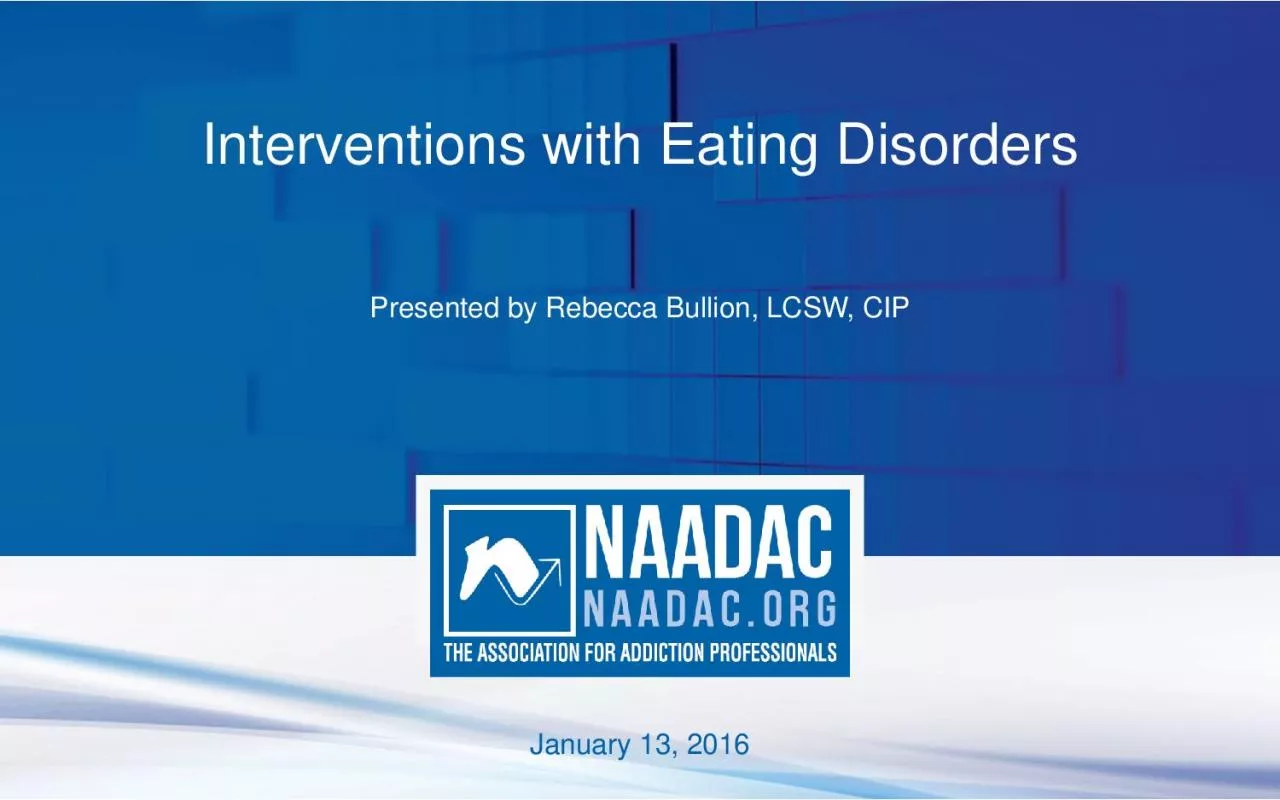 Interventions with Eating Disorders