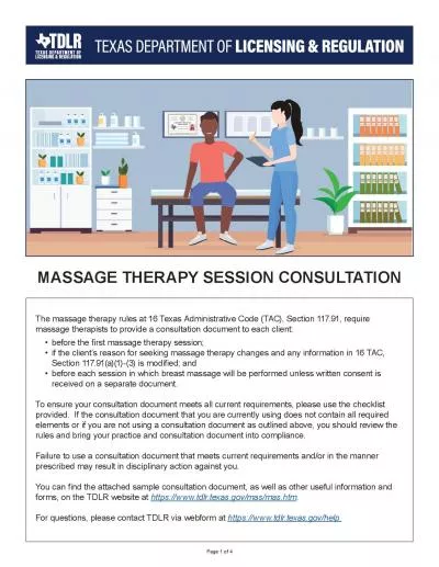 MASSAGE THERAPY SESSION CONSULTATION