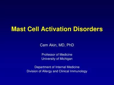 Mast Cell Activation Disorders