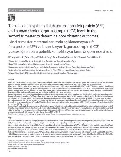 The role of unexplained high serum alphafetoprotein AFP