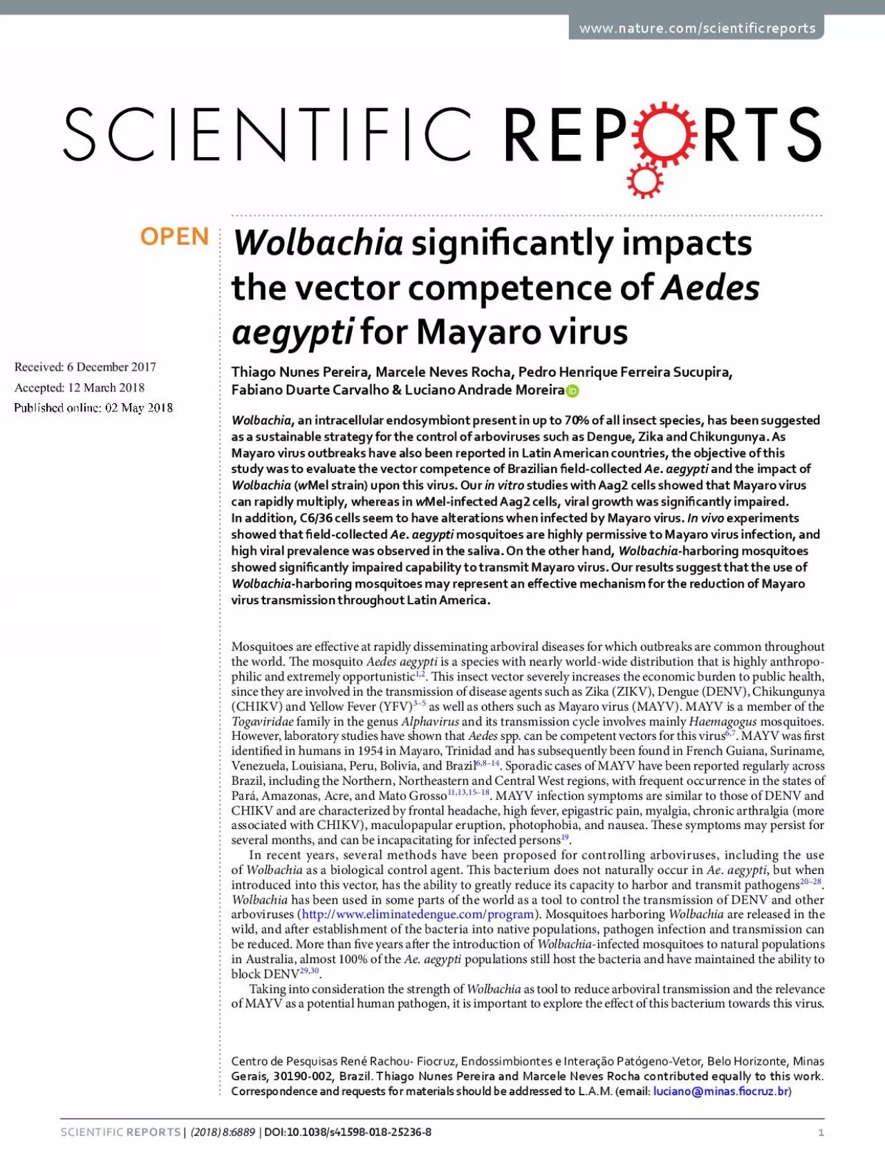 PDF-Here we determined the vector competence of aegypti and the eciency