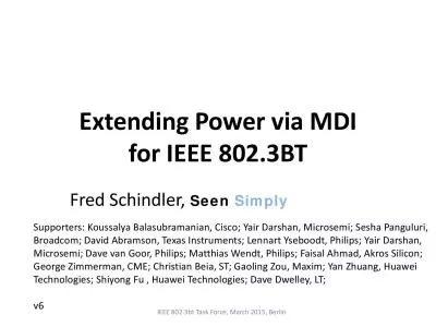 Extending Power via MDIfor IEEE 8023BTFred Schindler Simplyx0000