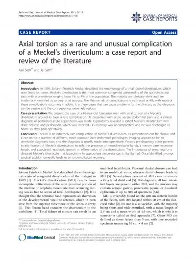 CASEREPORTOpenAccessAxialtorsionasarareandunusualcomplicationofaMeckel