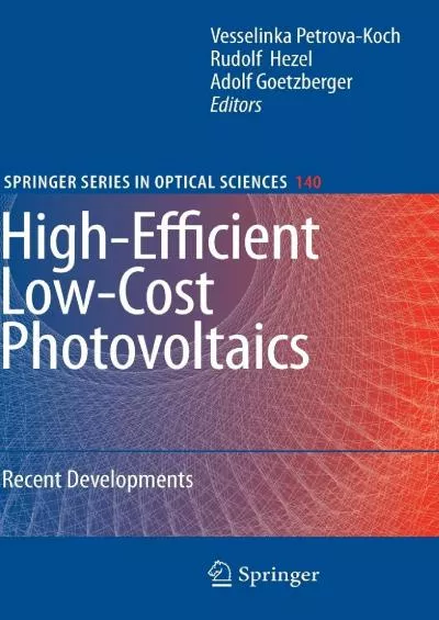 (BOOK)-High-Efficient Low-Cost Photovoltaics: Recent Developments (Springer Series in